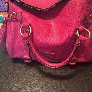 Dooney & Bourke Hot Pink Leather Shoulder Bag